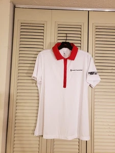 Clique Womens Sz L Polo Shirt White Lincoln Financial Field GAMEDAY STAFF EAGLES - Picture 1 of 8