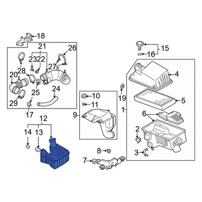 For Mazda CX-7 2007-2012 Mazda L33D1319X Engine Air Intake Resonator - Image 1 of 2