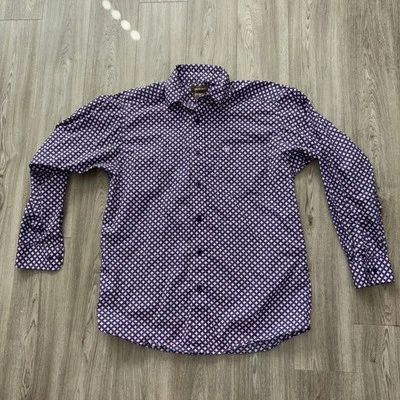 Ariat Mens Medium Long Sleeve Dress Shirt Purple Flowers Design Multicolor - Image 1 of 4