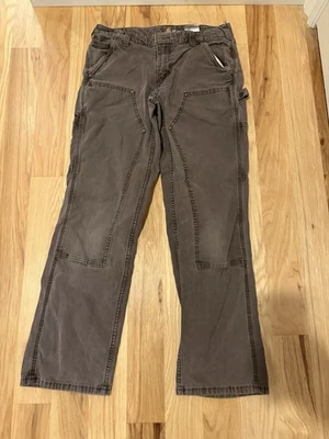 Carhartt Womens Relaxed Fit Double Knee Front Pants Brown Size 8 Short Utility - Image 1 of 4
