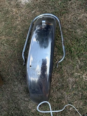 Rear Chrome Fender 60’s Triumph With Brace - Used - Image 1 of 4