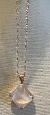 BRONZO ITALIA 18CT ROSE GOLD + BRONZE MOTHER OF PEARL LONG 36" NECKLACE  B71 - Image 1 of 3