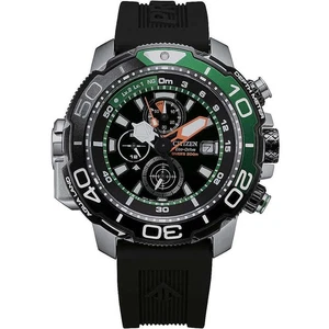 Orologio Uomo CITIZEN AQUALAND BJ2168-01E Silicone Nero Verde Sub 200mt - Imagen 1 de 4