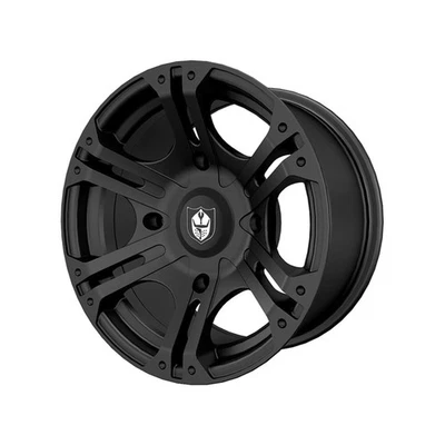 Pro Armor Matte Black 14" x 7" R14 Sixr Front Wheel Rim Polaris 1521507-521 OEM - Image 1 of 3