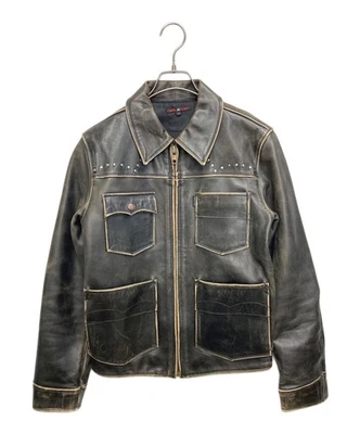 RED EAR × PAUL SMITH studded leather jacket Size: M Black Men R610LB - Image 1 of 4