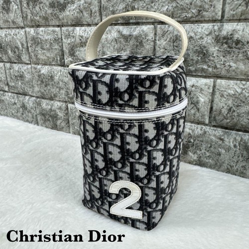 Christian Dior Trotter Canvas Cosmetic Pouch Navy n.2 PVC dal Giappone