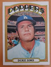 1972 O PEE CHEE OPC BASEBALL 63 DUKE SIMS DODGERS EX