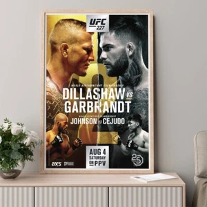 Póster de lucha UFC 227 DLLASHAW VS GARBRANDT decoración de pared arte impresión póster de lienzo - Imagen 1 de 5