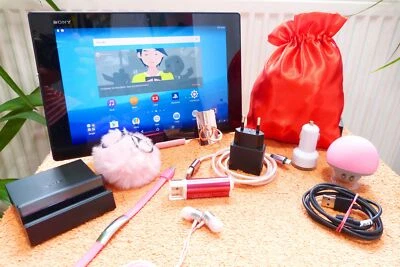 wie NEU Sony Xperia Z2 16GB l XXL SET PINK l 10Zoll FullHD l Android Tab Rosa - Bild 1 von 4