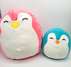 p.  Kellytoy Squishmallows 8” Piper Pink & 4" Tanner Teal Penguin plush lot