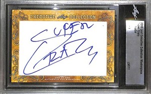 Super Crazy Signed 2018 Leaf Executive Collection Masterpiece #1/1 Card WWE ECW