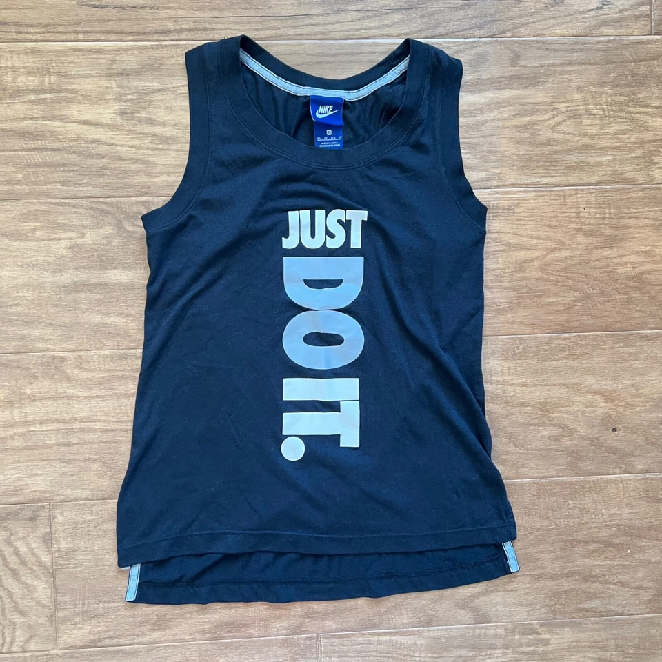 Camiseta sin mangas Nike para mujer talla XS negra/gris Just Do It Foto 1 de 4