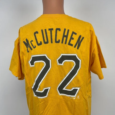 Majestic Andrew McCutchen Pittsburgh Pirates Jersey T Shirt MLB Baseball Size L Cover