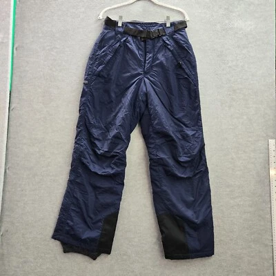Columbia Men Activewear Pants Small Blue Snowboard Ski Zip Pockets Belted - Image 1 of 4