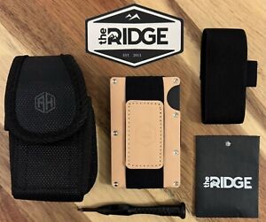 the RIDGE Natural Leather Slim RFID Blocking MINI WALLET, + LEATHER CASH STRAP