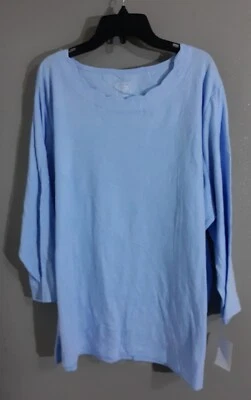 NEW-WOMAN'S HASTING & SMITH 3/4 SLEEVE PULLOVER BLUE SUMMER TOP.SZ 3X REG.$30 - Image 1 of 4