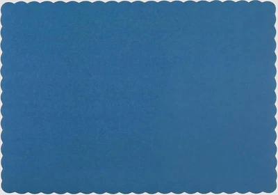 Paper Placemats - Disposable - Scalloped Edge (Blue, 50) - Image 1 of 4