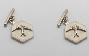 Hirondelle : Boutons de Manchette en Argent 925 - Oiseau Balestruccio - Volatils - Bild 1 von 2