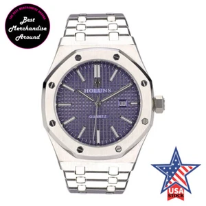 Blue Sapphire Luxury mens watch MIYOTA quartz Oak Homage Holuns watch 41mm - Picture 1 of 6