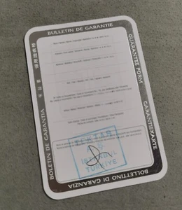 Jaeger-LeCoultre vintage warranty blank stamp dealer for any models like new - Imagen 1 de 5