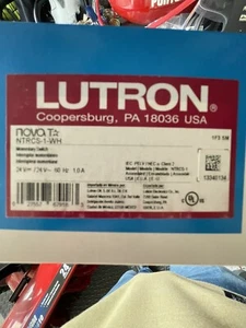 LUTRON NTRCS-1-WH Nova-T, Momentary Switch 24V, 60Hz, White. BRAND NEW!! - Picture 1 of 1