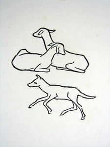 Gravure Bois Originale n° 5 Pastorale 1937 par Aristide Maillol chez Gonin - Imagen 1 de 4