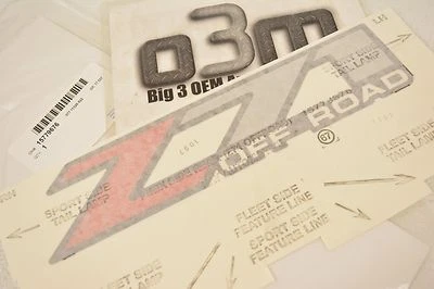 1999-2007 Chevrolet Silverado GMC Sierra Z71 Bed Side Logo Decal Sticker OEM New - Image 1 of 2