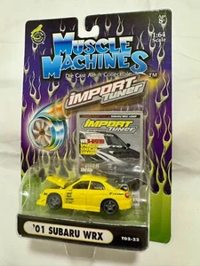1:64 Muscle Machines Import Tuner ‘01 Subaru WRX (Yellow) #T02-22 - Picture 1 of 2