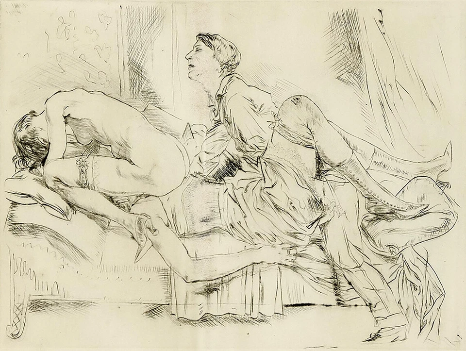 RUDOLF SCHLICHTER LOVE VARIATIONS  EXPRESSIONISM ART GICLEE PRINT FINE CANVAS - Image 1 of 1