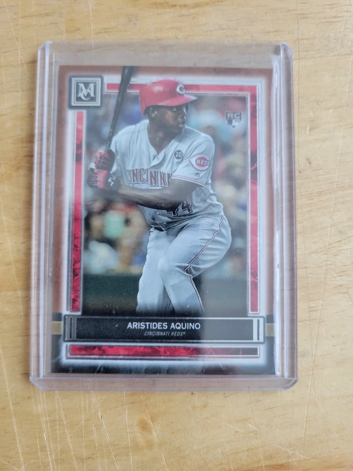 2020 Topps Museum Collection Baseball Aristides Aquino RC Rookie Card #28 - Image 1 of 2