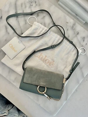 Chloe Faye Leather Mini Bag- Cloudy Blue- Dust Bag & Cards - Image 1 of 4