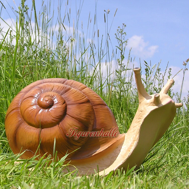 Design Toscano Schnecken-Gartenskulptur 'Im Schneckentempo' – Grau, Kunstharz | 20,5 X 38 X 40,5 Cm
