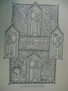 1916 Illuminated Page Of The Book Of Numbers From Manuscript Formely Duke Sussex - Picture 1 of 3