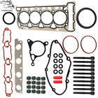 Head Gasket In &amp; Exhuast Valves Bolts Set For 13-18 VW Jetta GTI Audi A4 Q5 2.0L