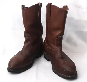 Red Wing Stiefel Herren Größe 9 Pecos Vibram Sohle Stahlkappe Leder USA #2214 - Bild 1 von 14