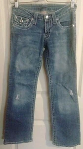 TRUE RELIGION BRAND JEANS RN112790 CA30427 PO50784 DISTRESSED WOMENS SIZE 25 - Picture 1 of 12