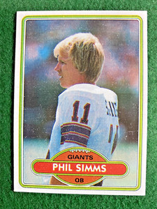 1980 Topps #225 RC HOF Phil Sims New York Giants