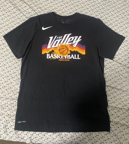Nike Phoenix Suns Mens T-Shirt Medium Black  The Valley NBA Basketball PreOwned Cover