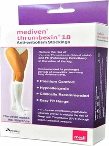 NewThrombexin Stock Anti/Emb Large Ankle 26-28Cm Thigh W/Belt White - Picture 1 of 1