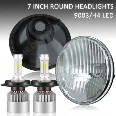 Faro LED redondo de haz alto/bajo de 7 pulgadas de 2 piezas para Oldsmobile Cutlass Supreme Foto 1 de 4