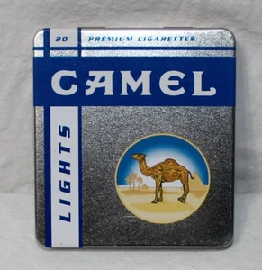Vintage Camel Lights Cigarette Tin Premium Cigarettes (item A) - Picture 1 of 2