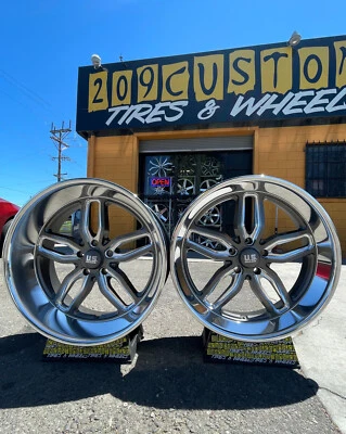 4 20" US MAGS C-TEN U129 20x8.5 + 20x10 5X127 5X5 CHEVY OBS 1500 IMPALA  C-10 - Image 1 of 4