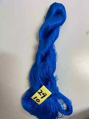 Blue 100%mulberry silk,hand-dyed wrapping velvet flowers Twistless silk thread - Image 1 of 3