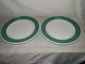 Vajilla vintage, decoración de Corning 712-9, flor y hoja, 9 1/4", plato de cena - (2) - Imagen 1 de 4