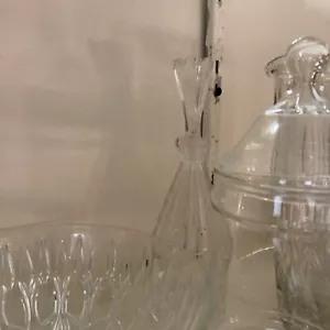 CRYSTAL DECANTER - RARE Vintage Small Cup-Top Stopper - Picture 1 of 1
