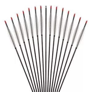 Freccia carbonio super lunga 400 spina dorsale 6" piuma di tacchino 93,5 cm arco lungo arco ricurvo - Foto 1 di 6