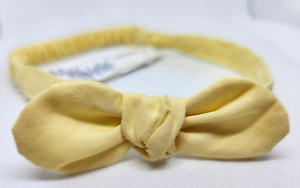 NEW Janie and Jack NWT Layette baby girl bow headband yellow cotton spring
