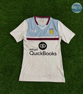 ASTON VILLA 2016 2017 AWAY FOOTBALL SOCCER SHIRT JERSEY TRIKOT S - Image 1 of 4