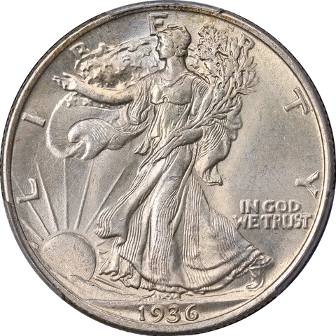 1936-P Walking Liberty Half PCGS MS65 Great Eye Appeal Strong Strike Cover