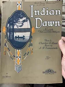 D 1924 Native American sheet music INDIAN DAWN by Zamecnik - Picture 1 of 1